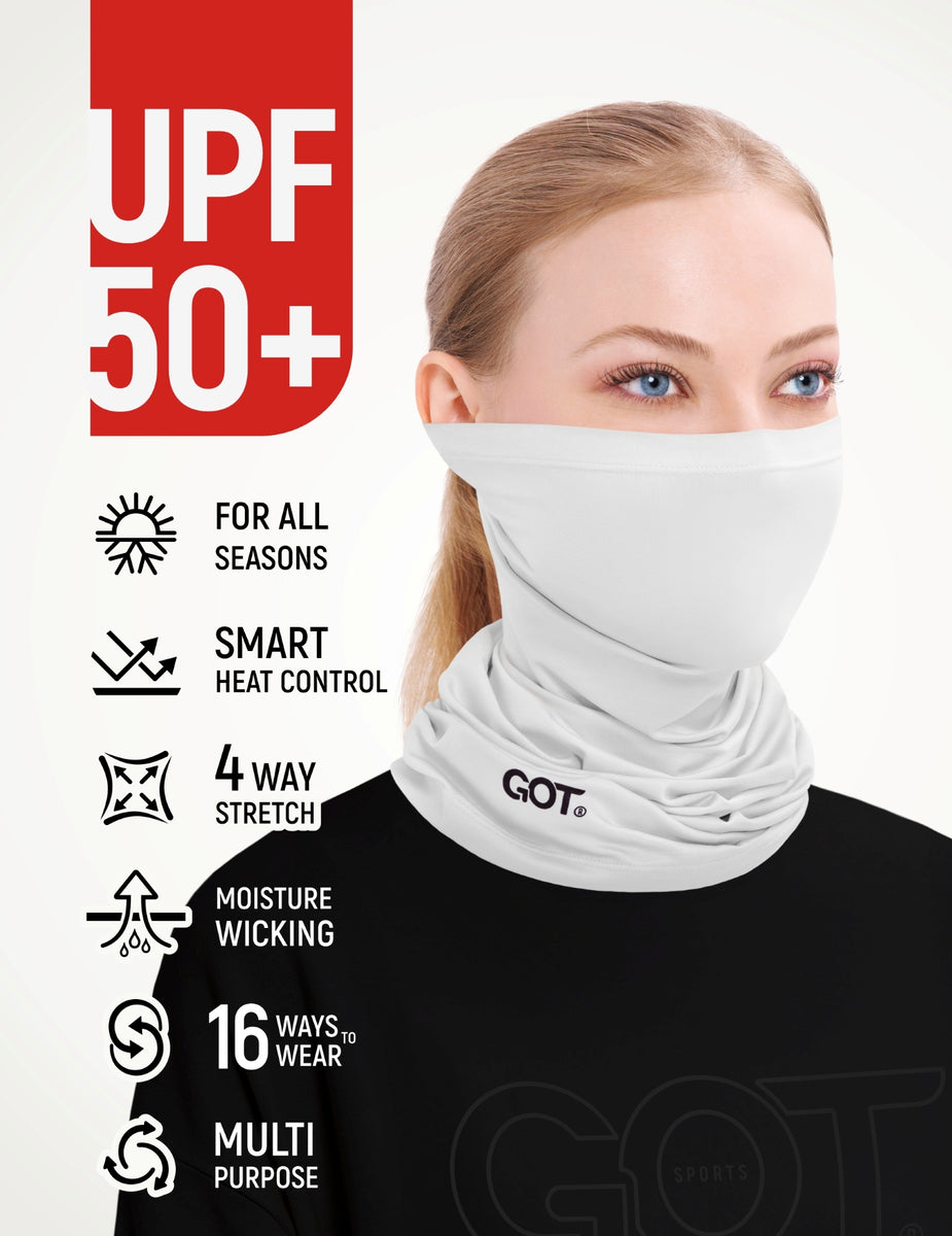 GOT® UV COOLING NECK GAITER - WHITE – GOT SPORTS