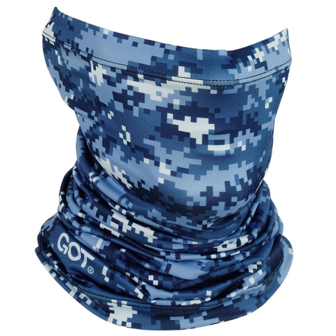Digi Navy Camo Fishing UV Face Mask for Sun Protection