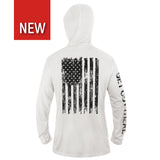 GOT® UPF 50+ Hoodie US Flag - White