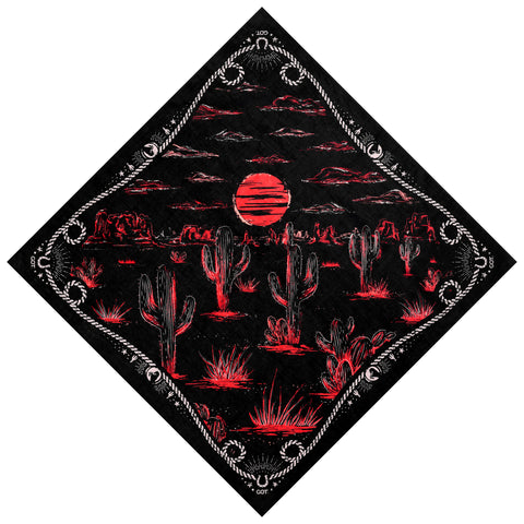 GOT® Cotton Bandana - Black Western Nature