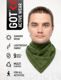 GOT® Cotton Bandana - Olive Green Origami