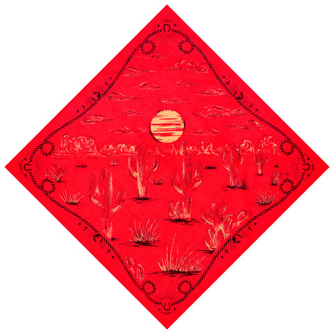 GOT® Cotton Bandana - Red Western Nature
