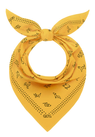 GOT® Cotton Bandana - Yellow Mustard Origami